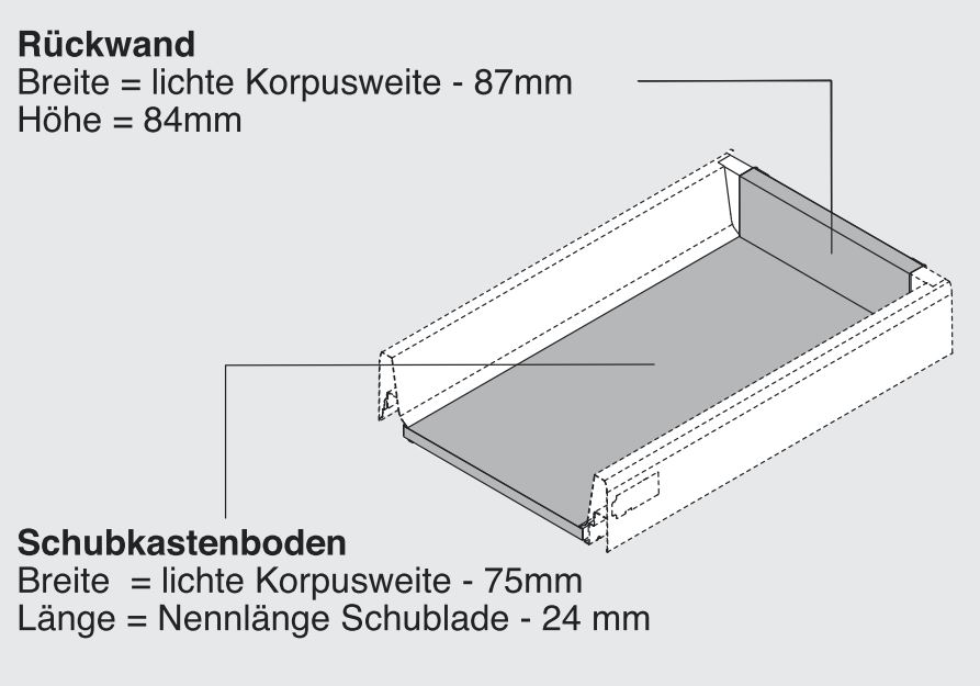 kuechenschublade-ritma-innenschublade-35kg-zuschnittw4HjlCAIyN8om Einbaumaße für Schublade als Version Innenschublade mit Softclose der Marke Harn Ritma Cube für Rückwand und Boden