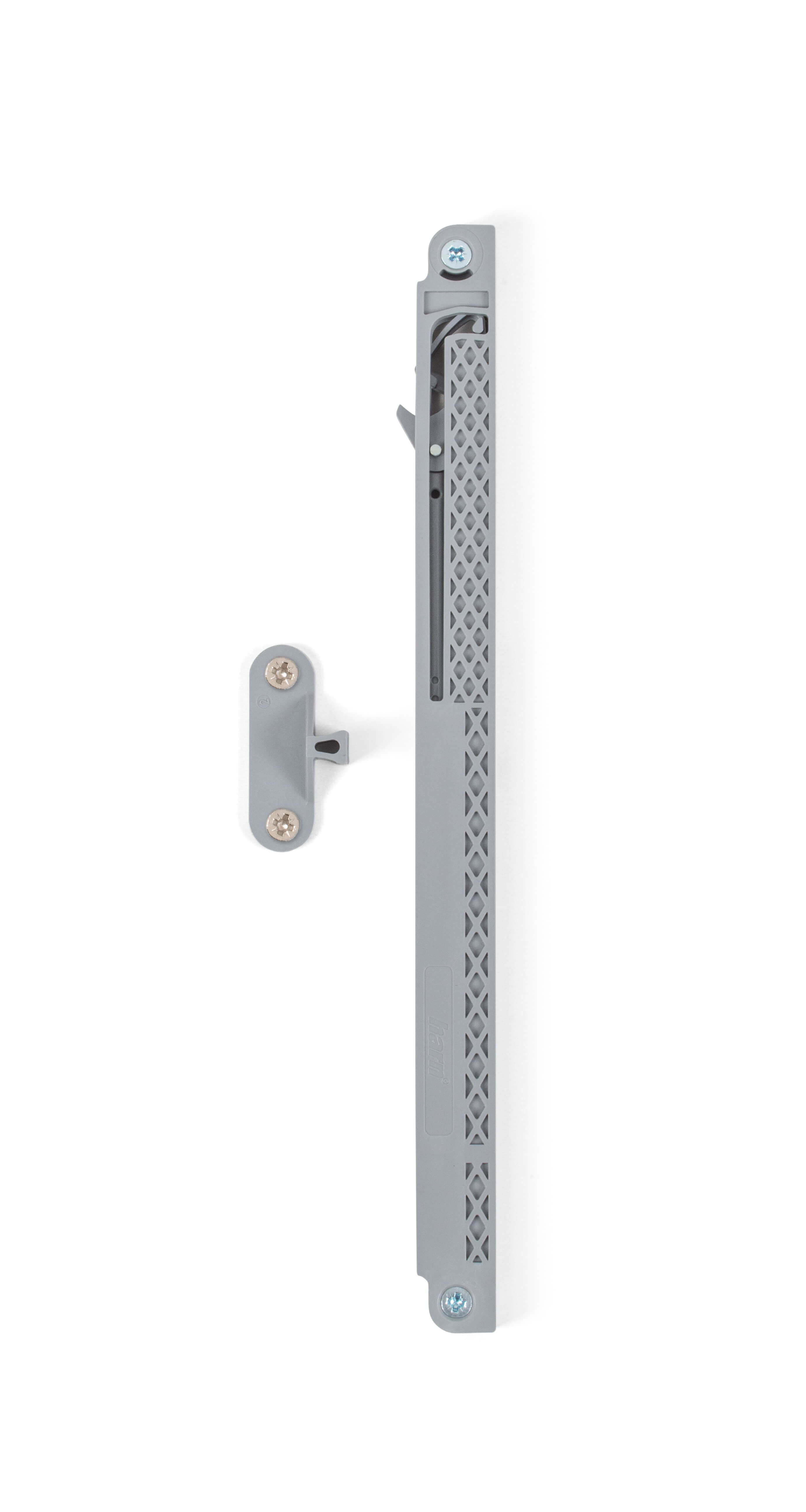 Softclose Mechanismus, grau mit Aktivator und Schrauben