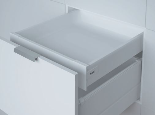 kuechenschublade-ritma-innenschublade-35kgyE2qqDzoznggE Weiße Schublade als Version Innenschublade mit Softclose der Marke Harn Ritma Cube eingebaut in einer modernen Küche